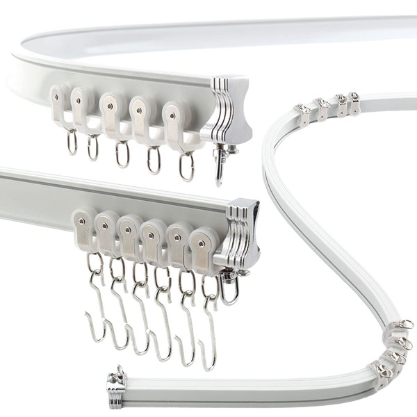 Flexible Aluminum Ceiling Curtain Track 3ft-16.4ft / 5 Meter-Bendable Ceiling