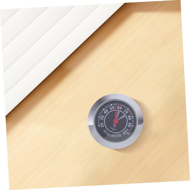 Kisangel Hygrometer Hydrometer Humidity Meter Humidor Humidity Gauge Alloy Stainless
