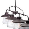 GLOBE Electric 65382 4-Light Pendant, Oil Rubbed Bronze, Clear Glass