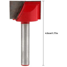 Miskall Surface Planing Bottom Cleaning Router Bit, Woodworking Edge Cutter, CNC Carving Machine Cutting Tool, 22mm, 6mm Shank, 2 Flutes, Tungsten Carbide Steel