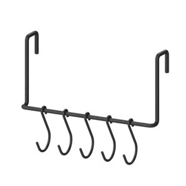 Heian Shindo KXK-212 LABRICO DIY Storage Parts Narrow Rail Hanger, Black, Working Load 4.4 lbs (2 kg)