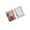 Lashes4today 100Pcs Iridescent Zip Bags Cosmetic Plastic Laser Holographic Zipper