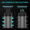 HYDROWE Air Carbon Filter with Built-in Fan, 4 Inch, Australian