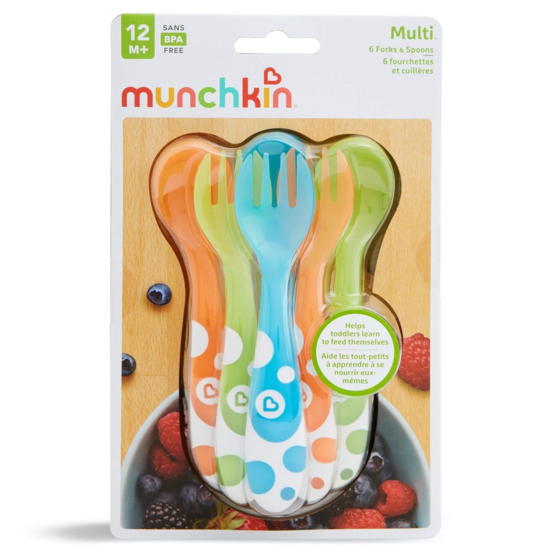 Munchkin Munchkin Multi Toddler Forks and Spoons 14905, 6 Pack
