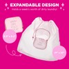 Miamica M31267 Travel Laundry Bag, Wash, Dry, Fold, Repeat, Pink,