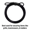 Master Lock 72DPF Steel Cable with Looped Ends, 15 ft.