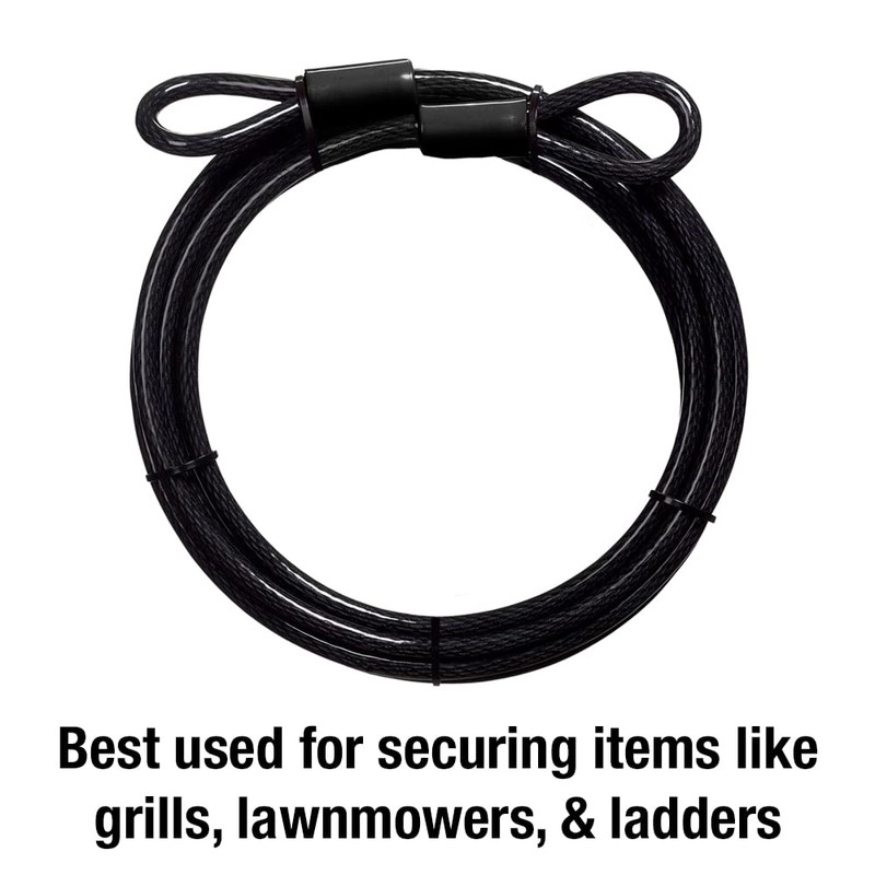 Master Lock 72DPF Steel Cable with Looped Ends, 15 ft.