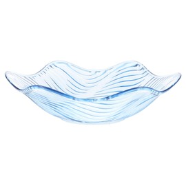 Luxshiny Plastic Serving Dish: Decorative Fruit Bowl Mixing Bowls Serving Tray with Wavy Rim for Small Cereal, Pasta, Salad, Candy and Snacks
