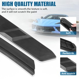 MSIZOY Dry Bay Vent Blocks Engine Bay Air Vent Inserts Protection Cover Compatible with for Chevy Corvette Stingray E-Ray Z06 Z51 Coupe 2020-2024 Rear Hood Air Outlet Car Wash Protect Covers