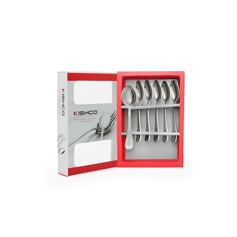 Kishco Fiesta Stainless Steel Tea Spoon Set - Pack of