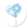 CafePress Melting Ice Heart 5.5" Round Car Magnet Magnetic Bumper