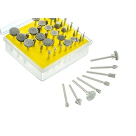 SE Assorted Diamond Burr Set, 120 Grit with 1/8'' Shank (50 PC.) - 8235DD12