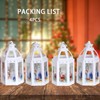 Set of 4 Christmas Decoration Lanterns Christmas Lantern with LED