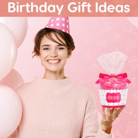Teniinet Funny 50th Birthday Gift Ideas for Women - Unique & Thoughtful Presents for Her, Special Socks to Celebrate Turning 50(Pink)