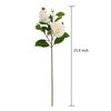 5 Bundle Artificial Flowers White Gardenia Flowers Stem Real Looking