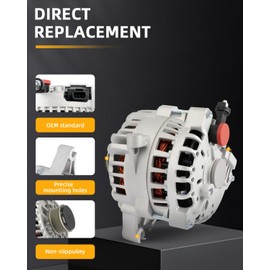 OCPTY Alternator 11146 2003-2004 for Ford for Expedition Eddie Bauer 4.6L,2003-2004 for Ford for Expedition Eddie Bauer 5.4L,2003-2004 for Lincoln Navigator,12V 135Amp S6,Replaces 8303N3L7410300AA