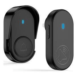 Timbre Inalámbrico Impermeable Con Luz Led 1 Transmiso 1 Rec