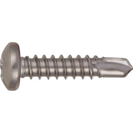 4.8mm x 19mm A2 Stainless Steel Self Drilling Pan Head Screws Self Tapping Screws for Metal Sheets Roofing Windows (Pack of 50)