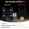 APEXUP Weighted Vest Men 25lbs Weights with Reflective Stripe, Weighted