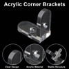 Piutouyar 20 Pack Acrylic L Brackets, Clear L-Shaped Corner Brace