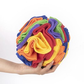 ‌Snuffle Ball Dog Toy, Mental Stimulation & Anxiety Relief Washable Cloth Sniffle Ball for Small Medium Large Breed Dogs (Colorful)