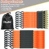 Ohuhu Ratchet Tie Down Straps 16-Pack (8-Pack Orange + 8-Pack