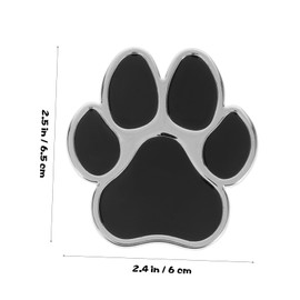 Mobestech Dog Paw Car Sticker Zinc Alloy Paw Auto Decal 3D Car Decal Decoration Motorcycle Laptop