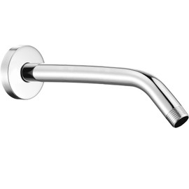 Nuodan Shower Arm with Flange, 10 Inches Wall Mount Replacement Shower Head Arm For Fixed Shower Head and Handheld Showerhead, Chrome