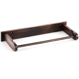 Colingmill Wall Mounted Wood Paper Towel Holder Wooden Roll Hanging Organizer Adhesive No Drill Under Cabinet Wood Paper Towel Holder Kitchen Towels Dispenser Rack