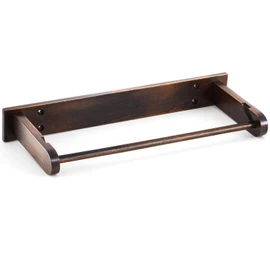 Colingmill Wall Mounted Wood Paper Towel Holder Wooden Roll Hanging Organizer Adhesive No Drill Under Cabinet Wood Paper Towel Holder Kitchen Towels Dispenser Rack