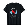 Valentines Day Heart Music Love Hip Hop Headphones Gift T-Shirt