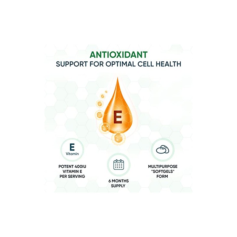 Vitamin E Capsules Softgels 400IU (Advised Intake) - 6 Month