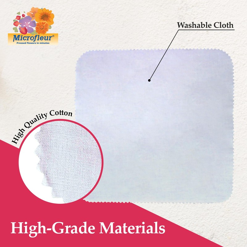 Microfleur Microwave Flower Press Max White Liners – Essential Accessory