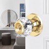 LOQRON Crystal Door Knobs with Lock and Keys with Privacy