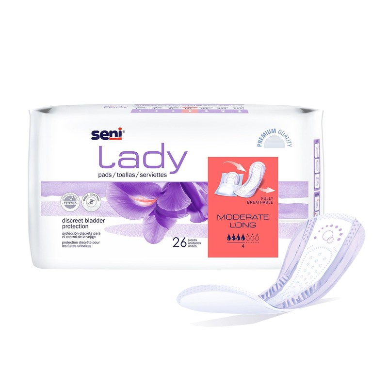 Seni Lady Pads Moderate Long, 6PK/156 pcs