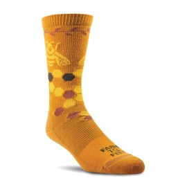 Farm to Feet Ashland Everyday Light Cushion Merino Wool Crew Socks (Medium, Marmalade)