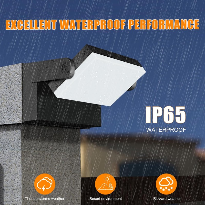 Juyace 60W LED Flood Lights Outdoor Wall Pack Light No
