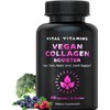 Vital Vitamins Vegan Collagen Booster - Plant Collagen Supplements - Supports Hair, Skin, Nails & Joints - with Hyaluronic Acid - 60 Capsules