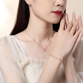 Women's Jewelry Set, Necklace, Bracelet, Earrings, 925 Silver