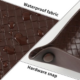 KINIVA 2 Pack PU Leather Jewelry Valet Tray for Men Women,Small Key Bowl for Entryway Table,Portable Travel Catchall Dice Tray (Square-Coffee-2pcs)