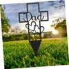 Outanaya Dad Memorial Cemetery Cross Stake Heart Design Garden Ornament