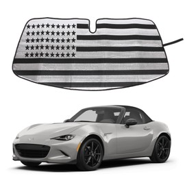 Front Windshield Sunshade for Mazda MX-5 Miata 2016-2024 Windshield Sun Shade Sun Visor UV Blocker Privacy Protector Custom Sunscreen Heatshield Keep Your Car Cooler Resilient & Expeditious (Black)