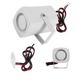 Wired Mini Siren Horn Speaker Warning Alarm Horn Siren Home Vehicle Security Sound Alarm System with Support 110dB DC 12V for Home Office Shop Garage Security