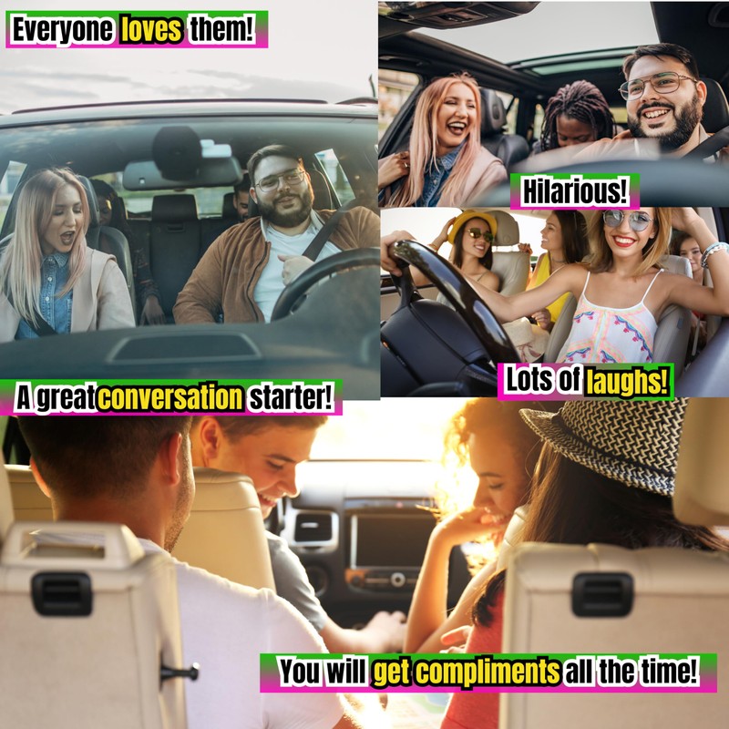 UpnowPro Funny Car Coasters for Cup Holders - 2 Pack,