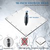 NeierThodore Polished Chrome Large 16 Inch LED Shower Head Solid