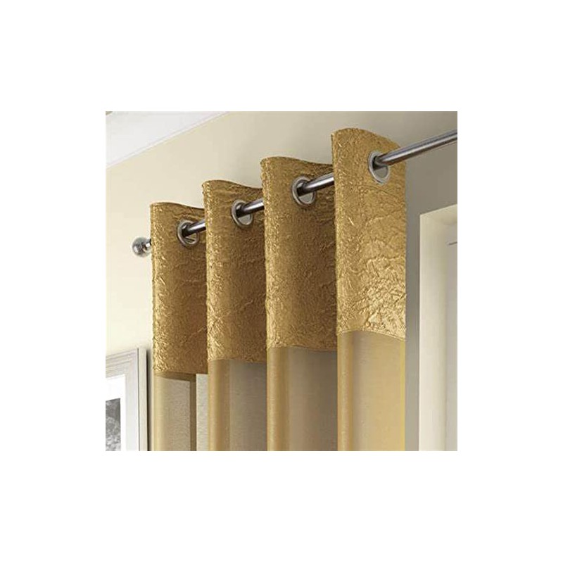 Maple Textiles 2 X Ochre Mustard Gold Eyelet Heading Voile