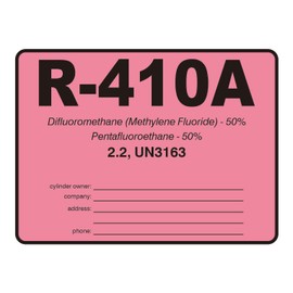 R410A HVAC/R Labels R-410A Color Coded Refrigerant ID Labels Cerification Tag Stickers identifier 20 Pack