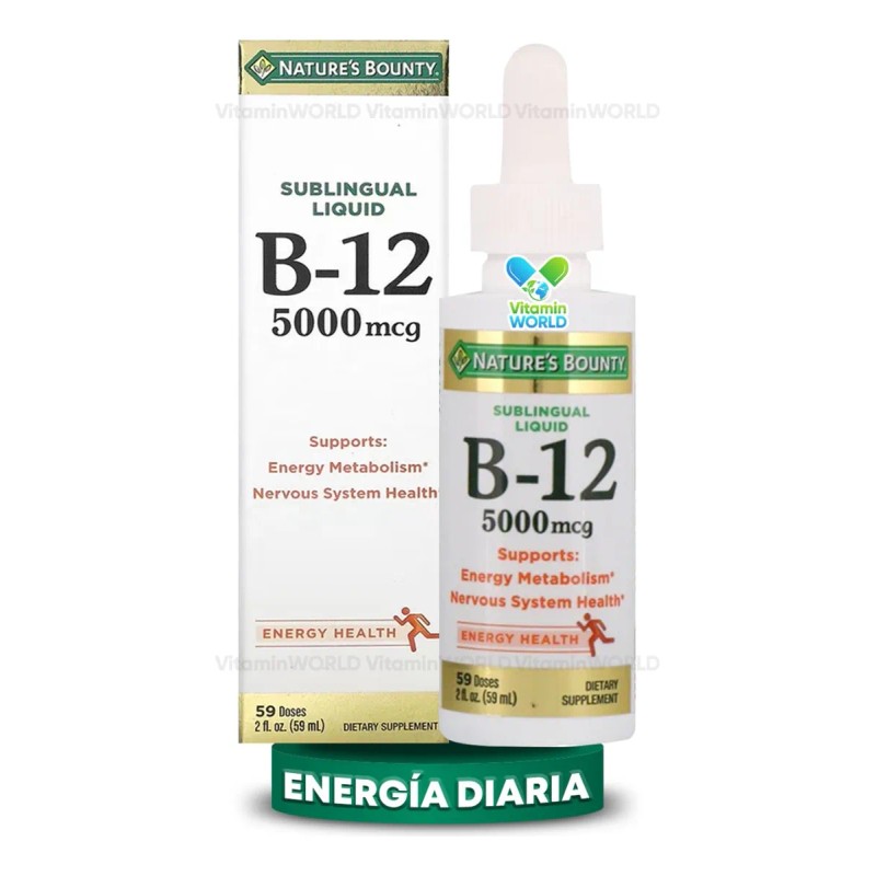 Vitamina B12 | Liquida Sublingual | 5000 Mcg | 59