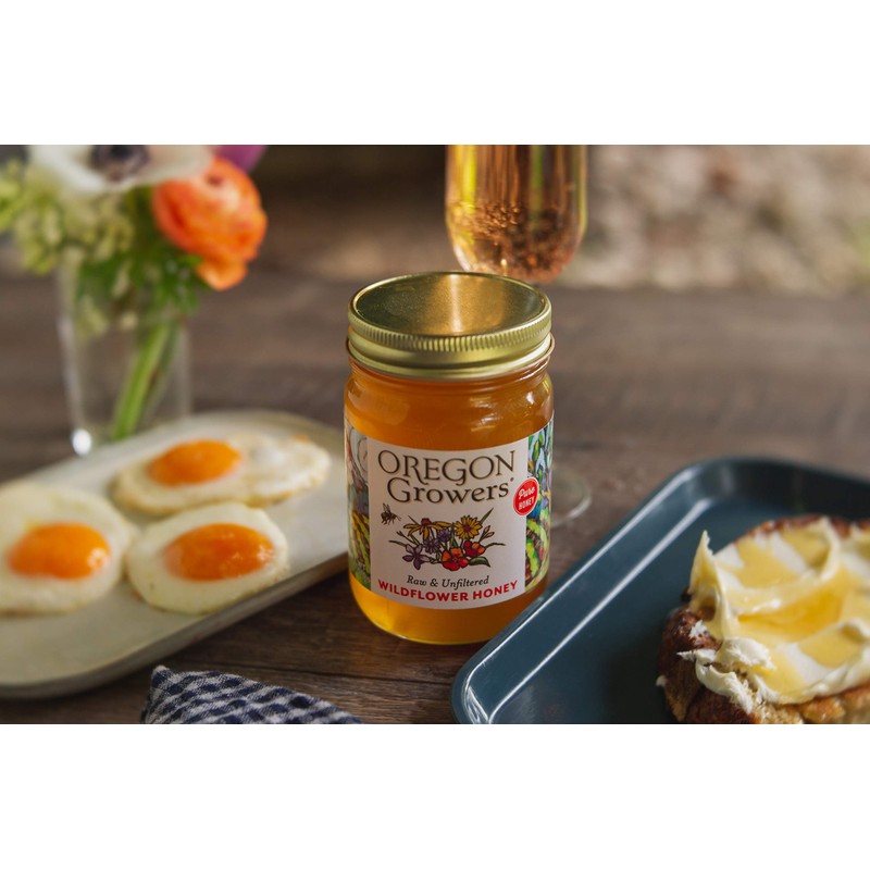Oregon Growers Wildflower Honey - Raw Unfiltered Pacific Northwest Honey,