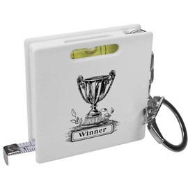 Azeeda 'Winner Trophy' Keyring Tape Measure/Spirit Level Tool (KM00039376)